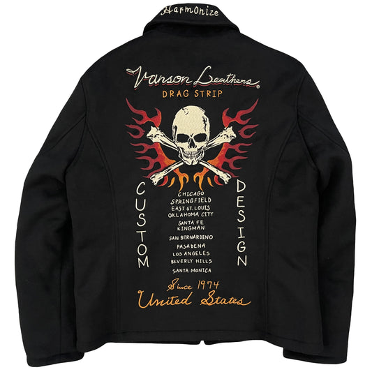 Vanson Wool Motorcycle Jacket