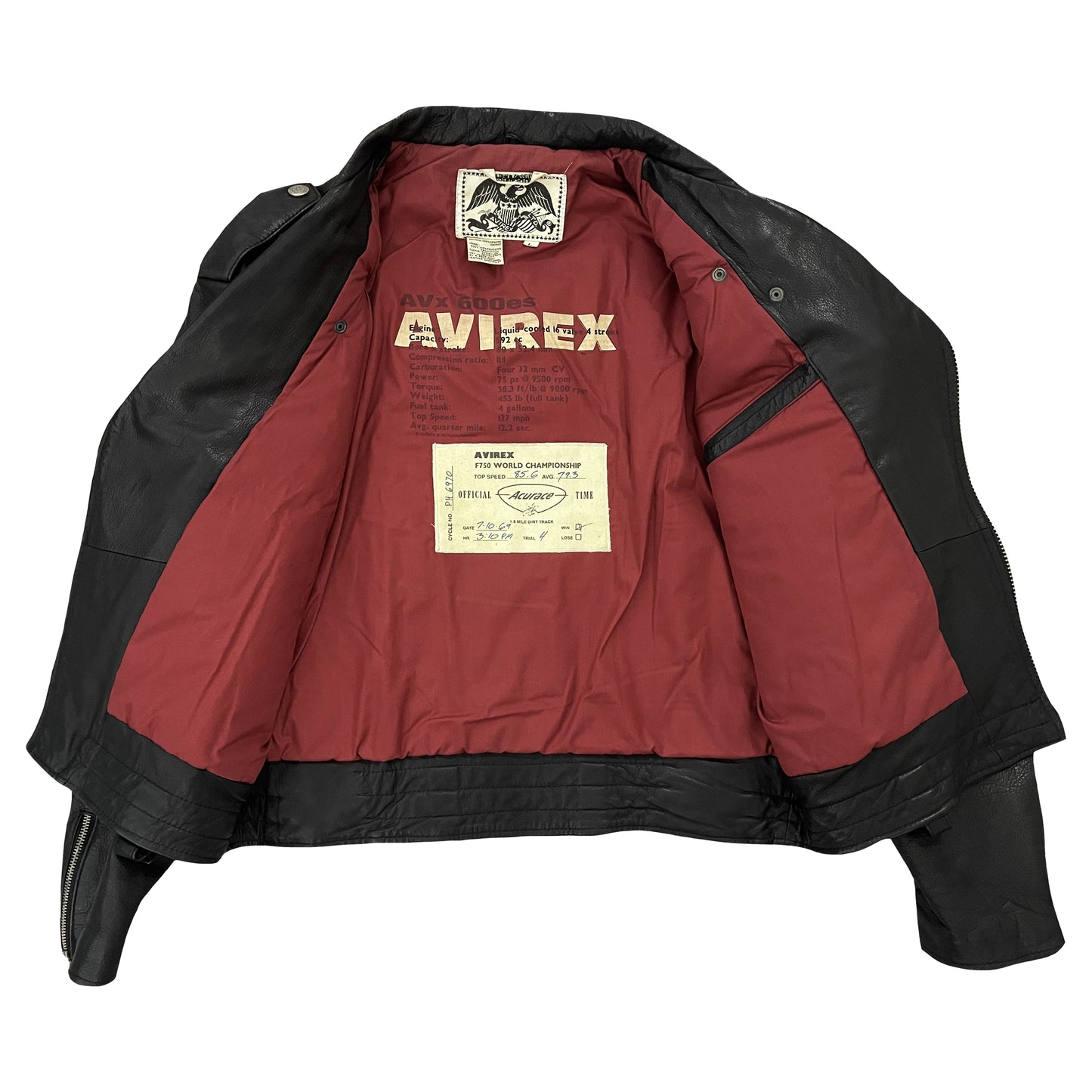 Avirex Daytona Leather Biker Jacket - L