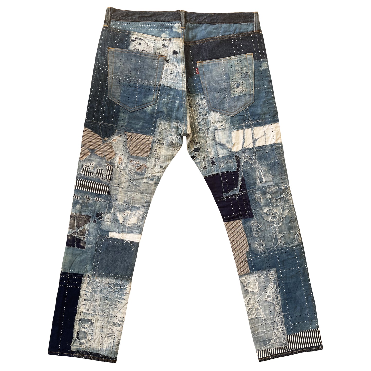 Boro Sashiko Distressed 501 Jeans - W36"