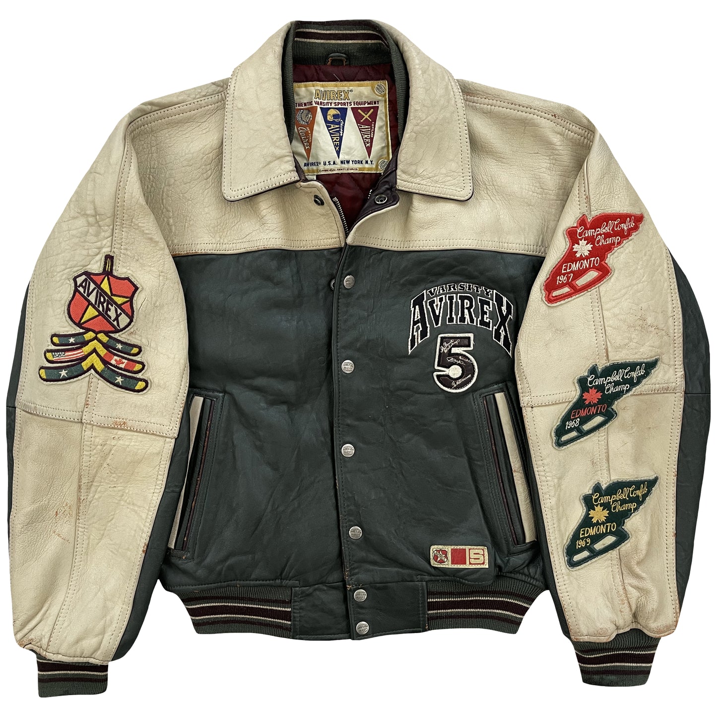 Avirex 1961 Northwest Wild Bears Leather Jacket
