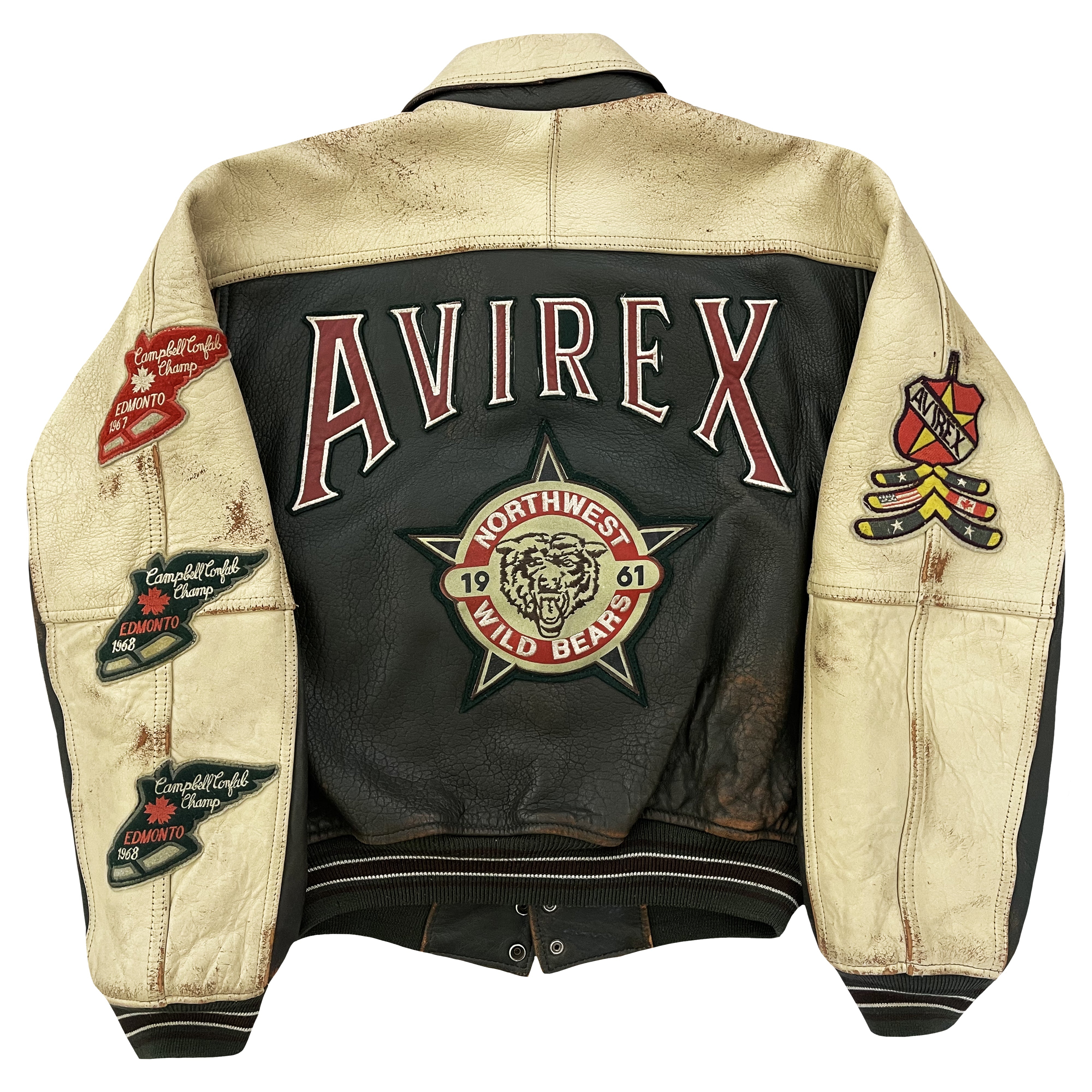 Avirex varsity leather jackets hotsell