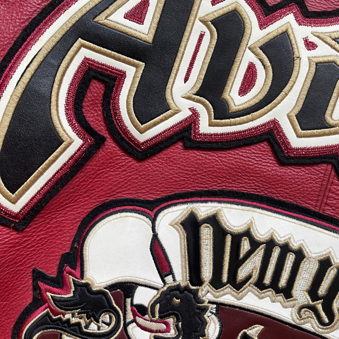 Avirex Lions Leather Varsity Jacket - L