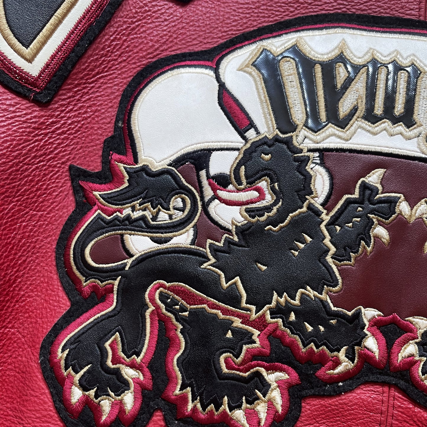 Avirex Lions Leather Varsity Jacket - L