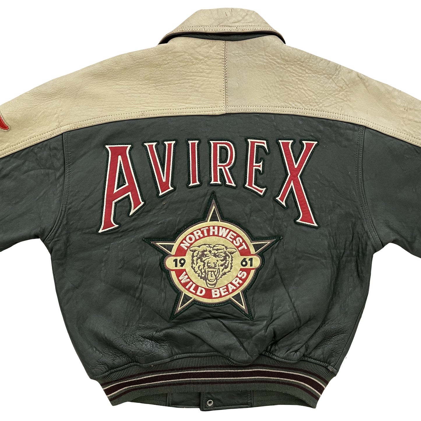 Avirex 1961 Northwest Wild Bears Leather Jacket