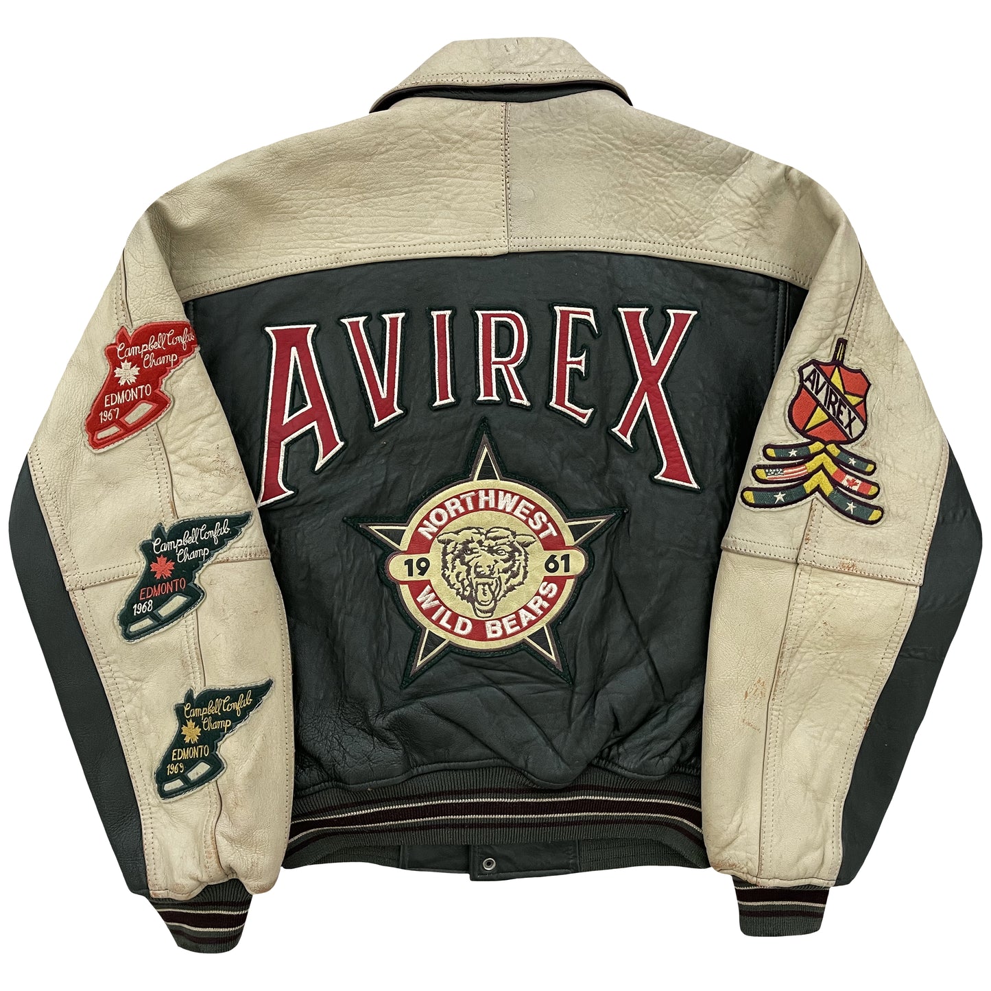 Avirex 1961 Northwest Wild Bears Leather Jacket