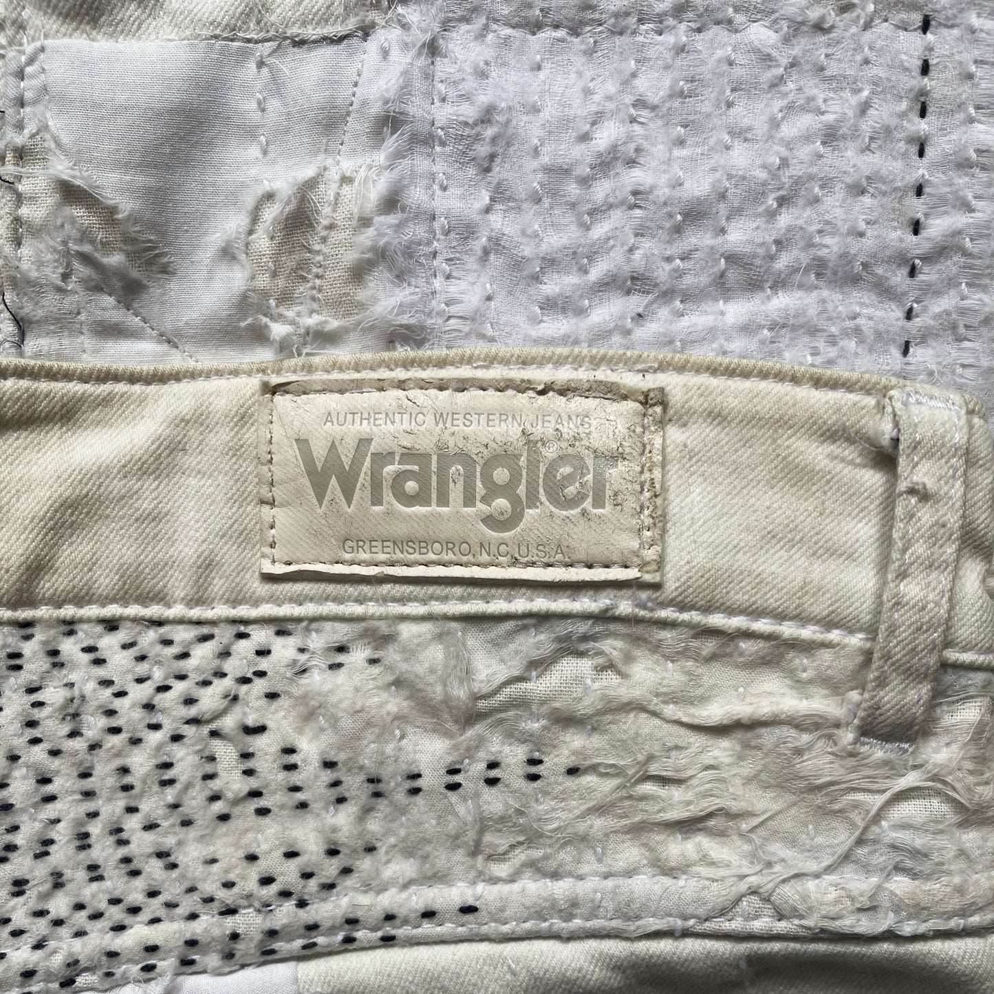 Boro Patchwork Distressed Jeans - W32"