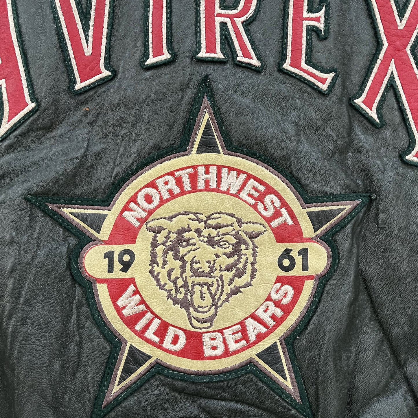 Avirex 1961 Northwest Wild Bears Leather Jacket