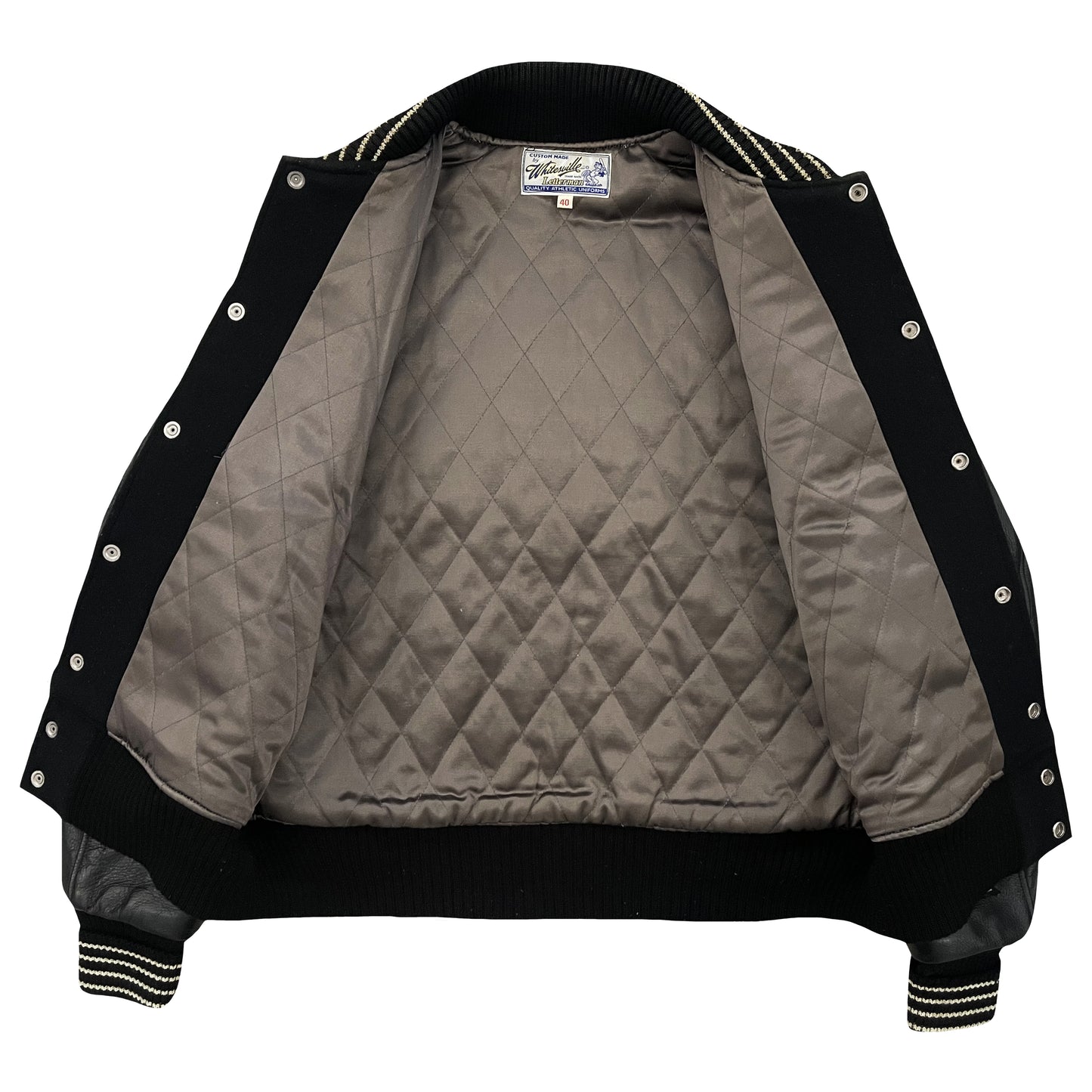 Whitesville Black Bones Varsity Jacket - L