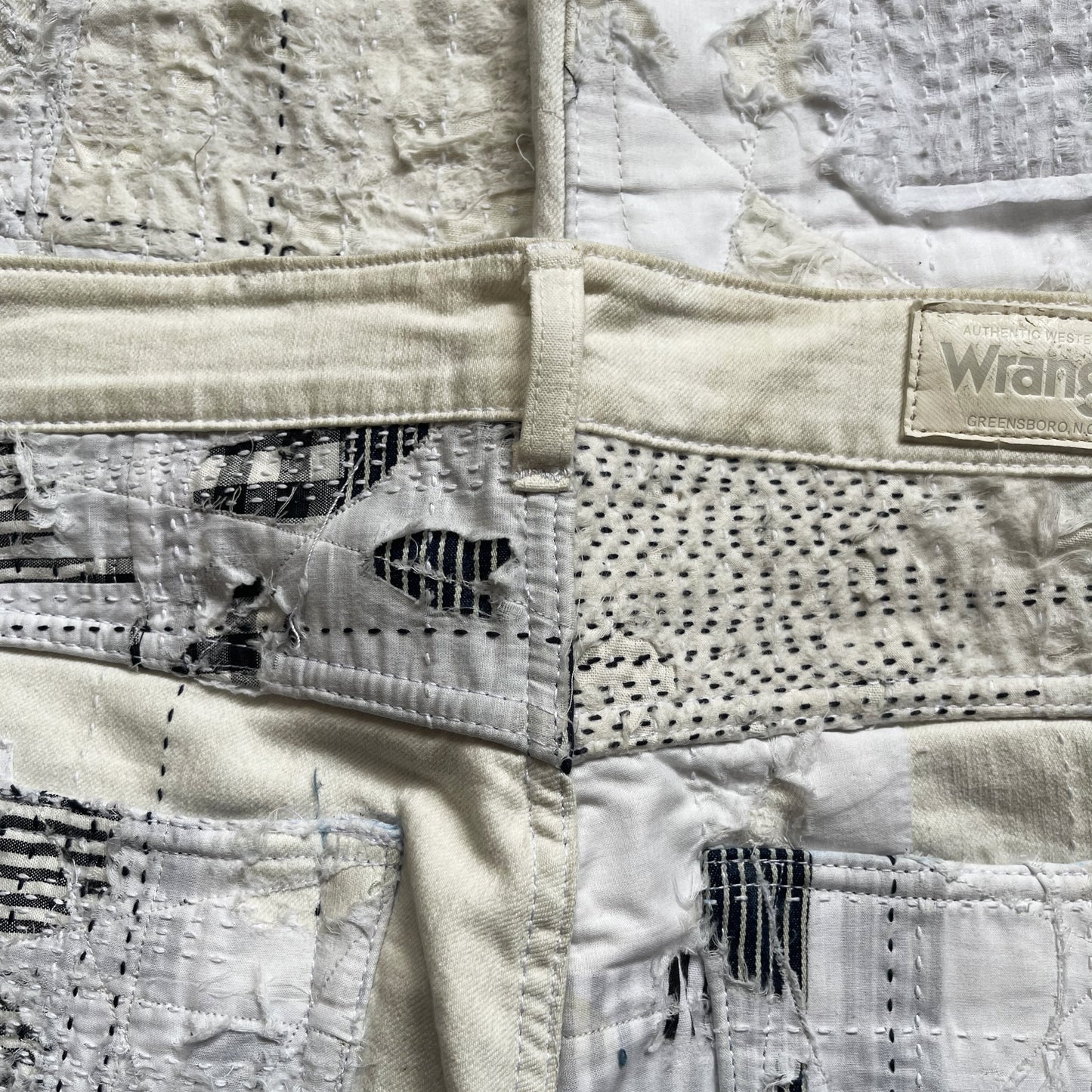 Boro Patchwork Distressed Jeans - W32"