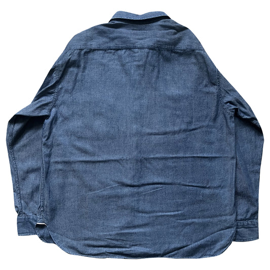 Evisu Script Denim Long Sleeve Shirt - L