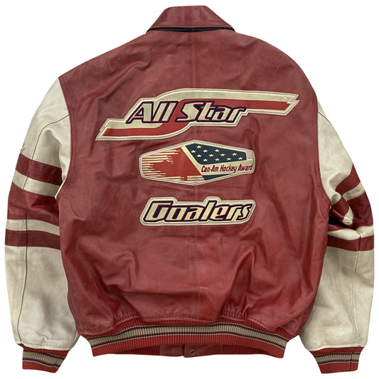Avirex All Star Goalers Leather Varsity Jacket