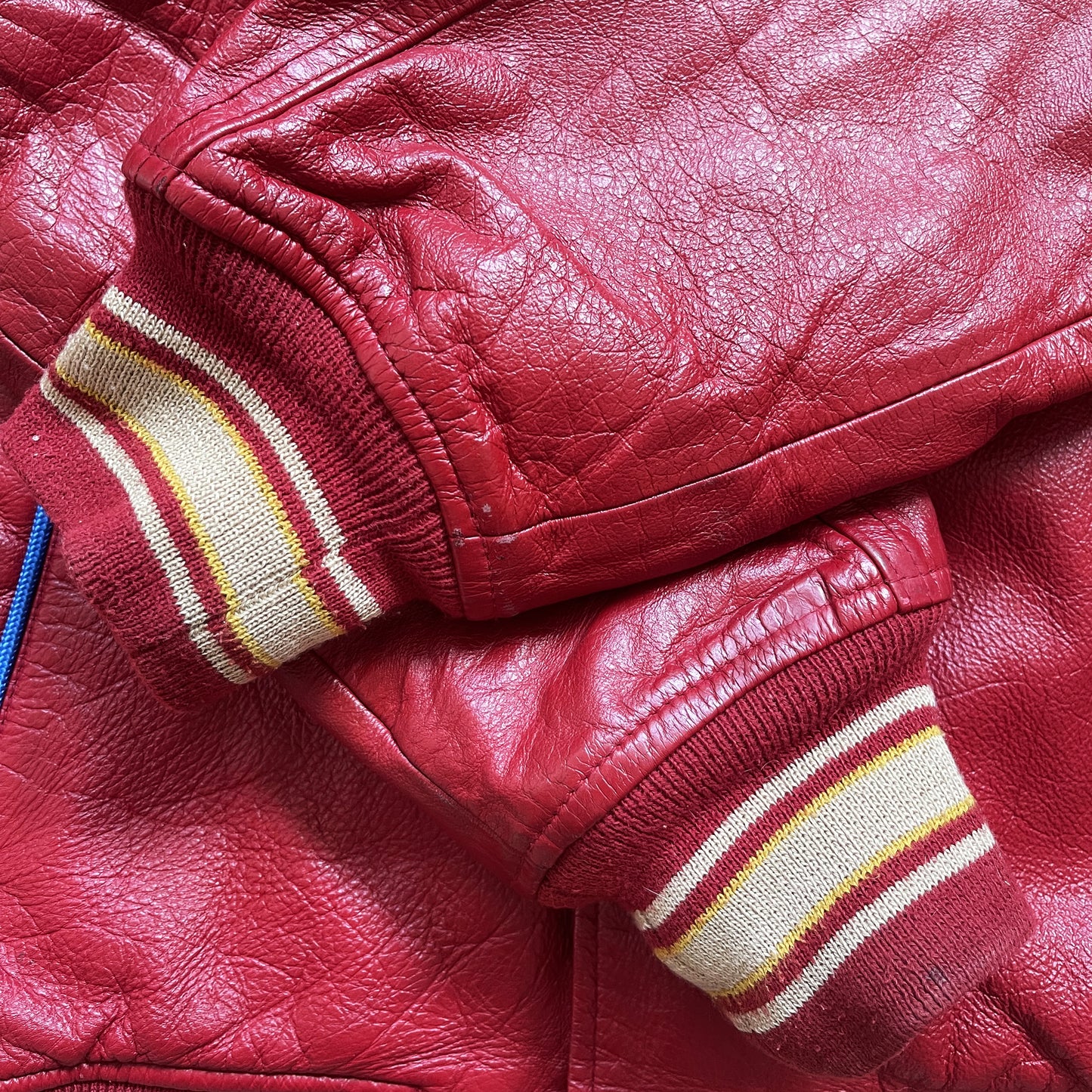 Avirex Lions Leather Varsity Jacket - M