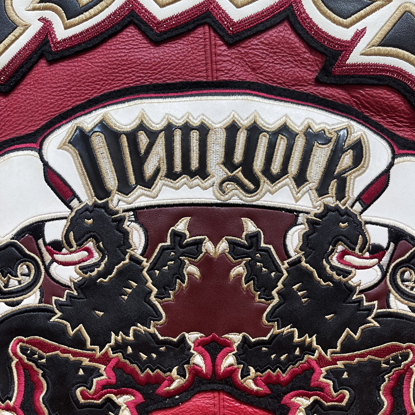 Avirex Lions Leather Varsity Jacket - M