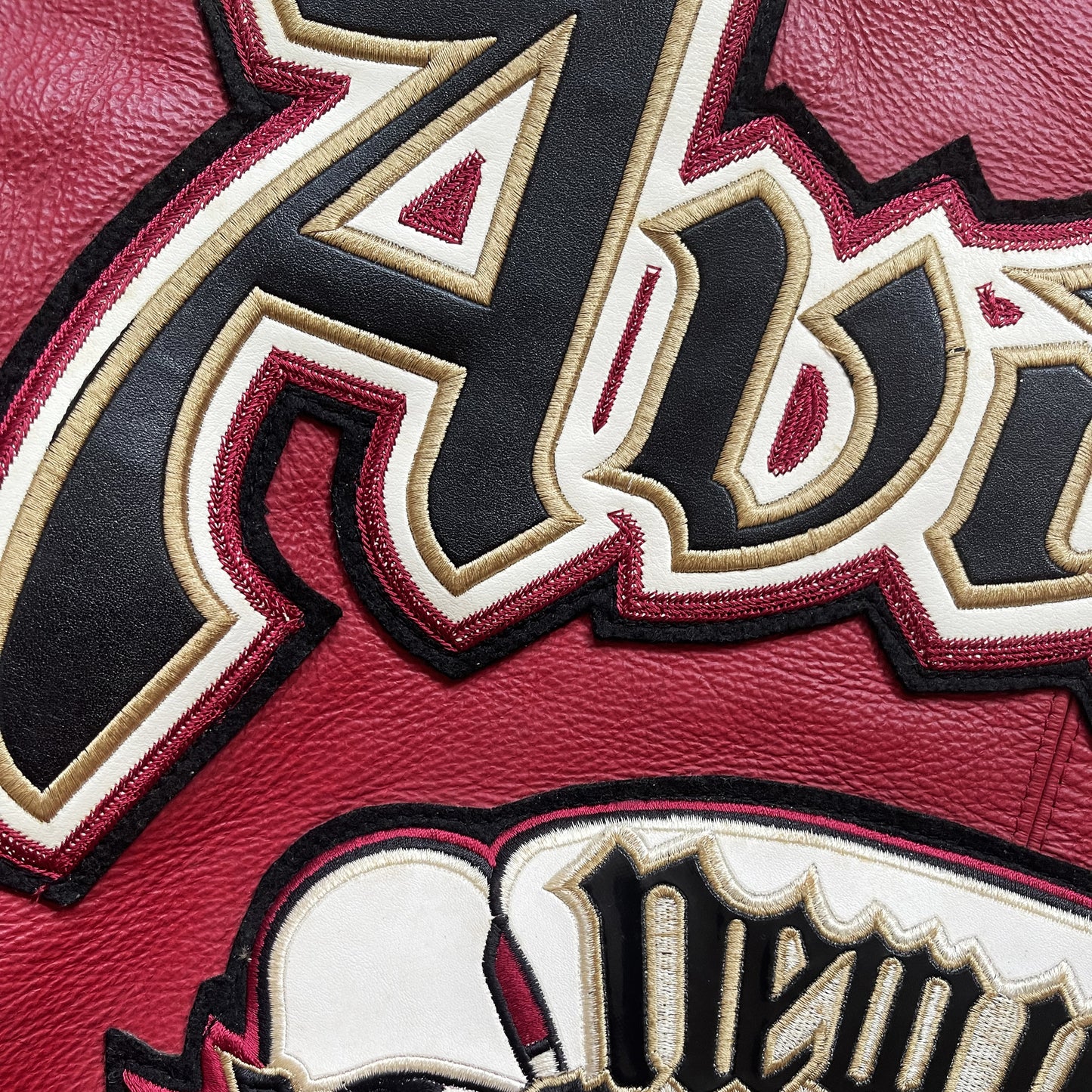 Avirex Lions Leather Varsity Jacket - M