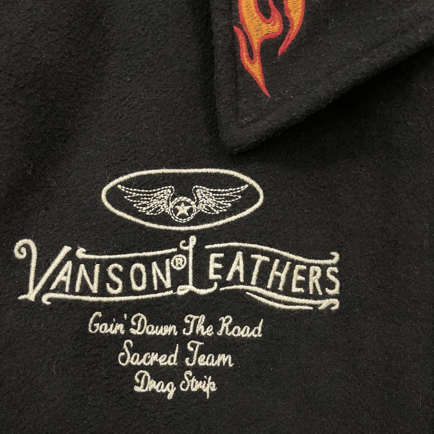 Vanson Leathers Wool Motorcycle Jacket - L