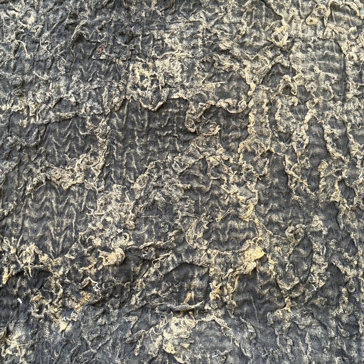 Boro Sashiko Distressed Denim Trucker Jacket - L