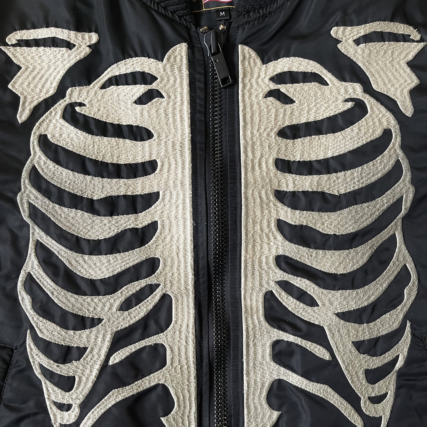 Vanson Leathers Skeleton Bomber Jacket - M