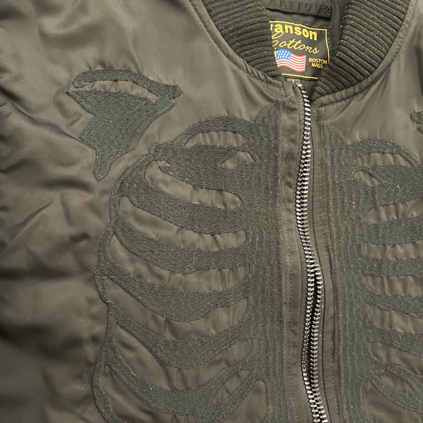 Vanson Leathers Skeleton Bomber Jacket