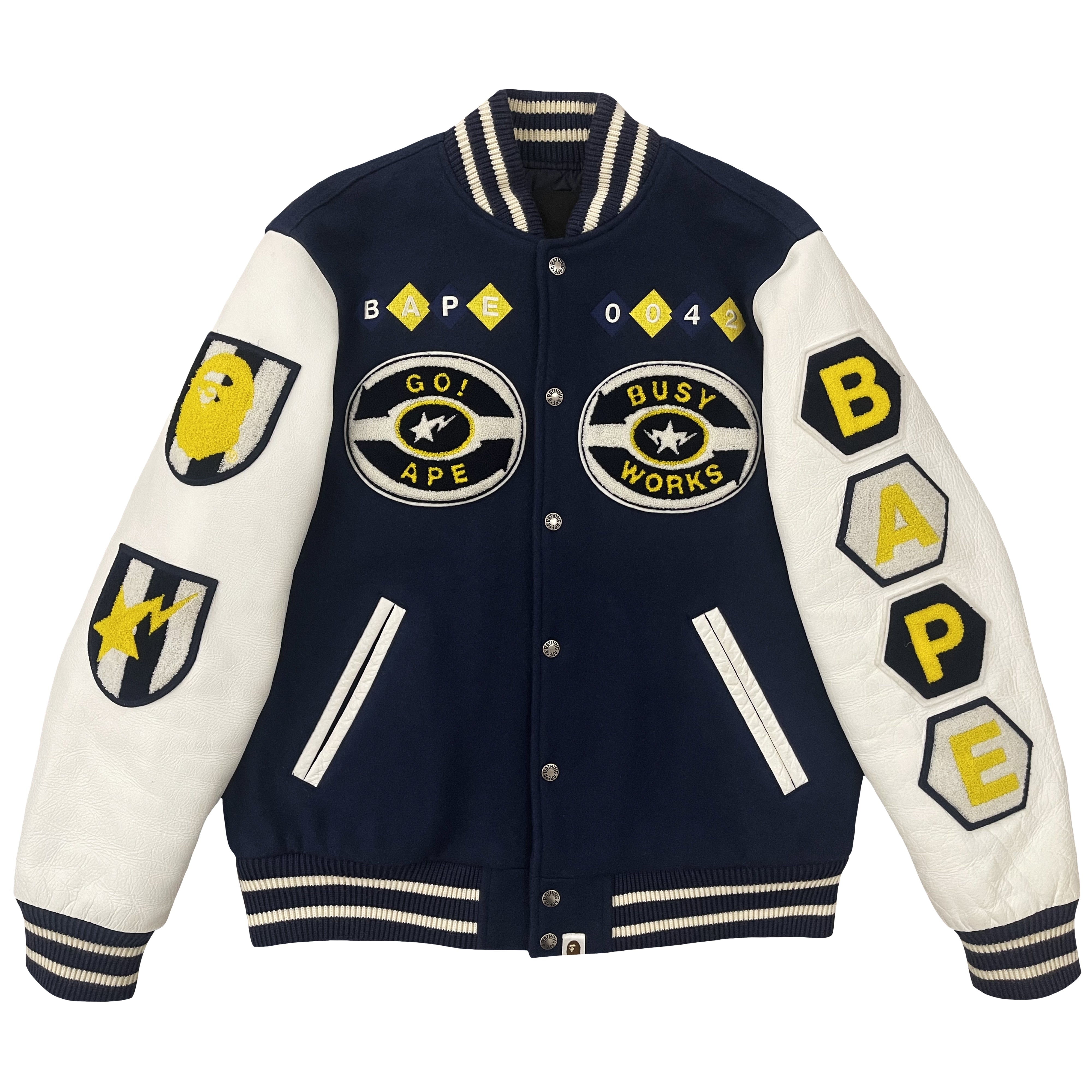 Bape Busy Works 07 Varsity Jacket - M – The Holy Grail