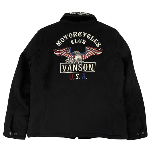 Vanson Leathers Wool Motorcycle Jacket - L