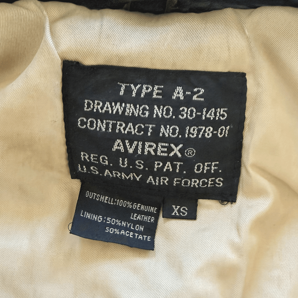 Avirex 'Honolulu Lu-Lu' 90's A2 Leather Flight Jacket - XS