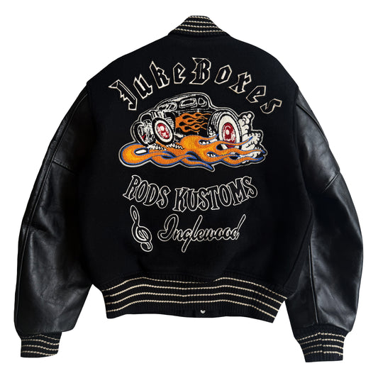 Whitesville 'Hot Rod Kustoms' Varsity Jacket - L