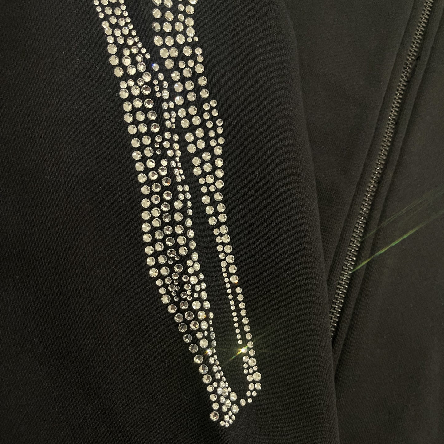 Vanson Leathers 50th Anniversary Rhinestone Skeleton Hoodie - L