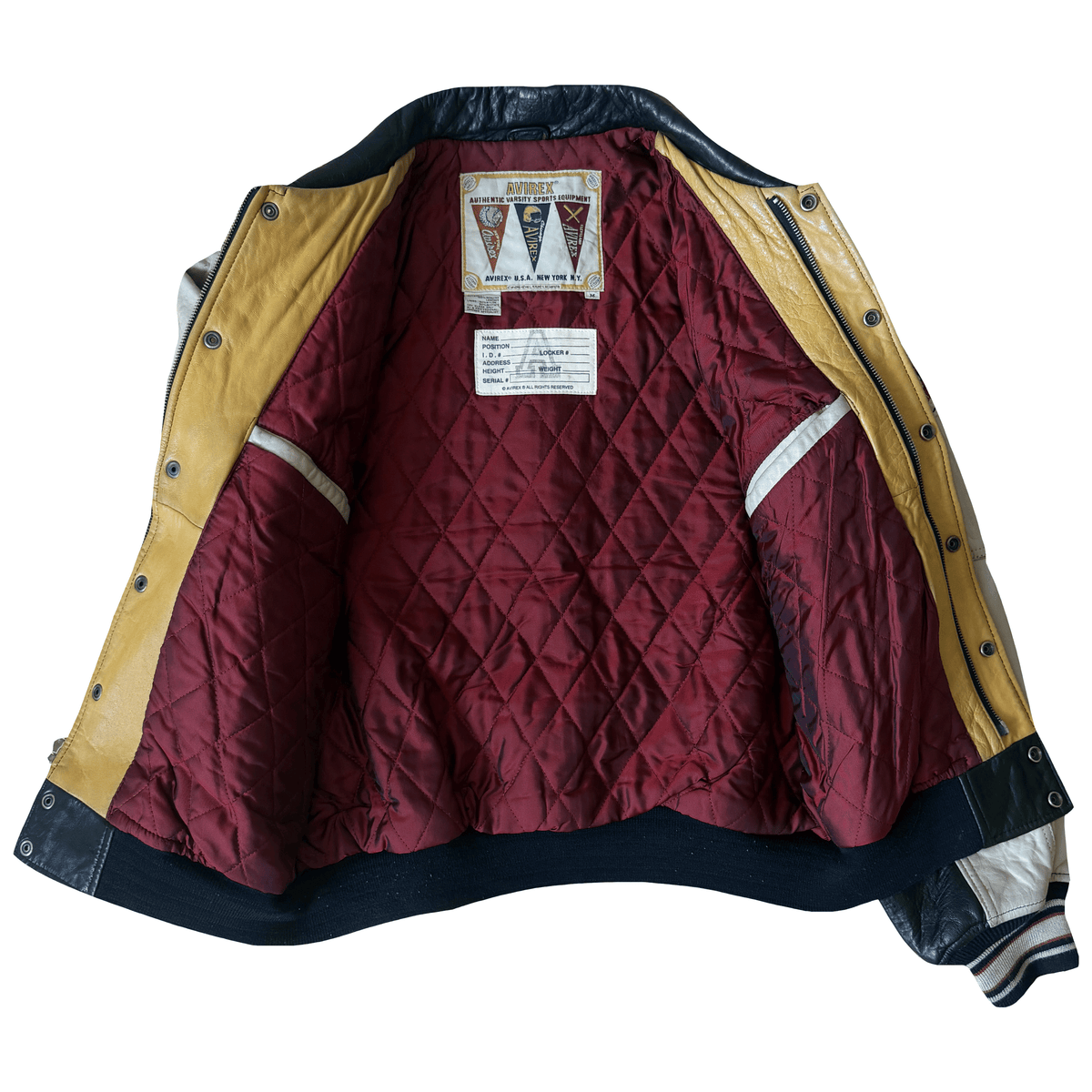 Avirex 'Sioux Chiefs' Leather Varsity Jacket - M