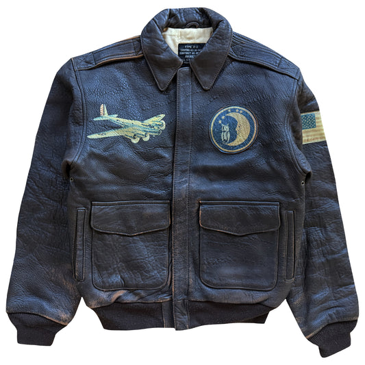 Avirex 'Sleepy-Time Gal' A2 Leather Flight Jacket - XS / S