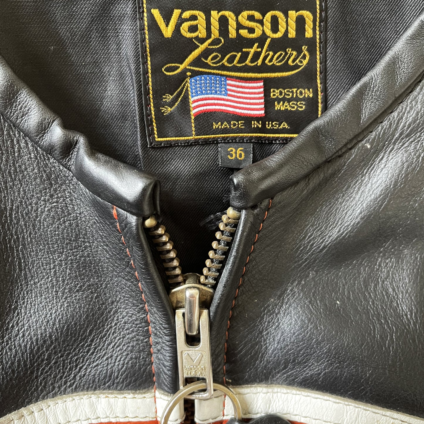 Vanson Leathers Bart Motorcycle Racer Jacket - S
