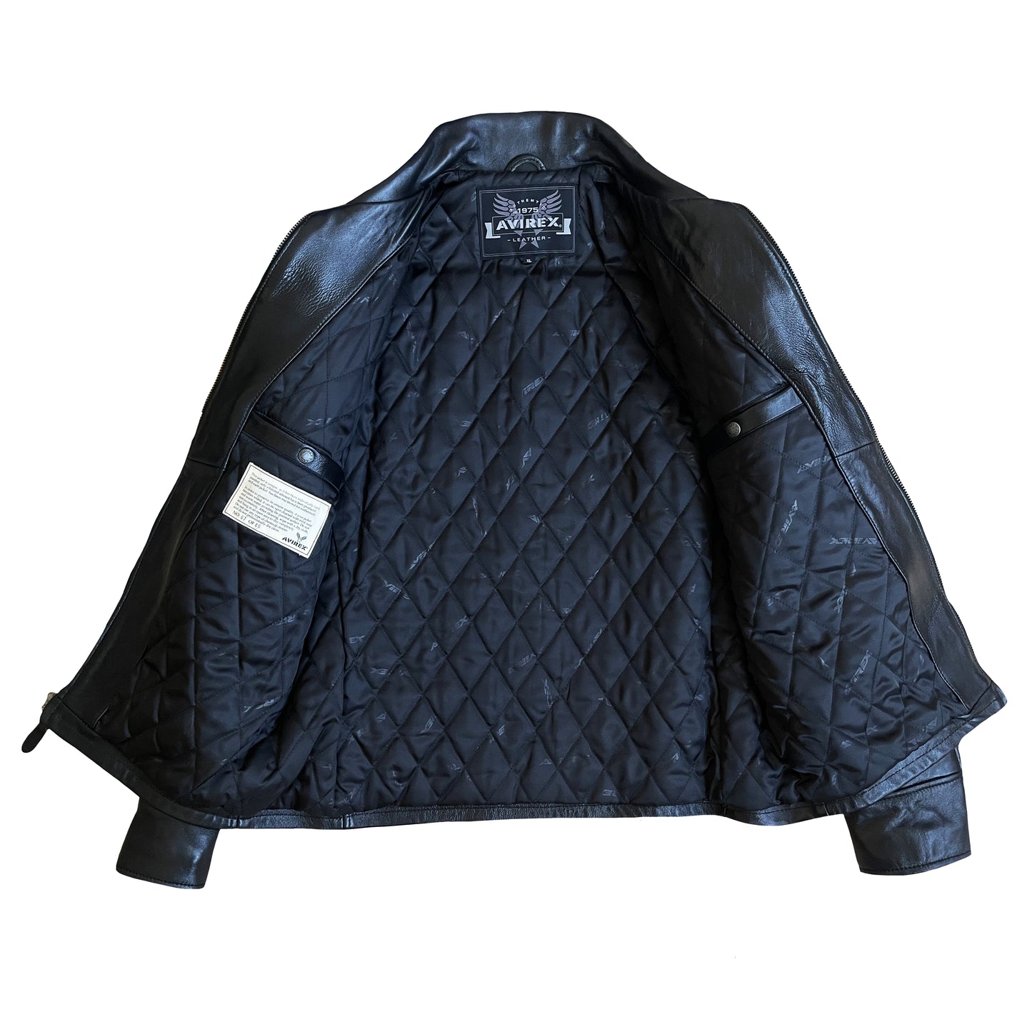 Avirex Hand Painted Dragon Leather Jacket - L