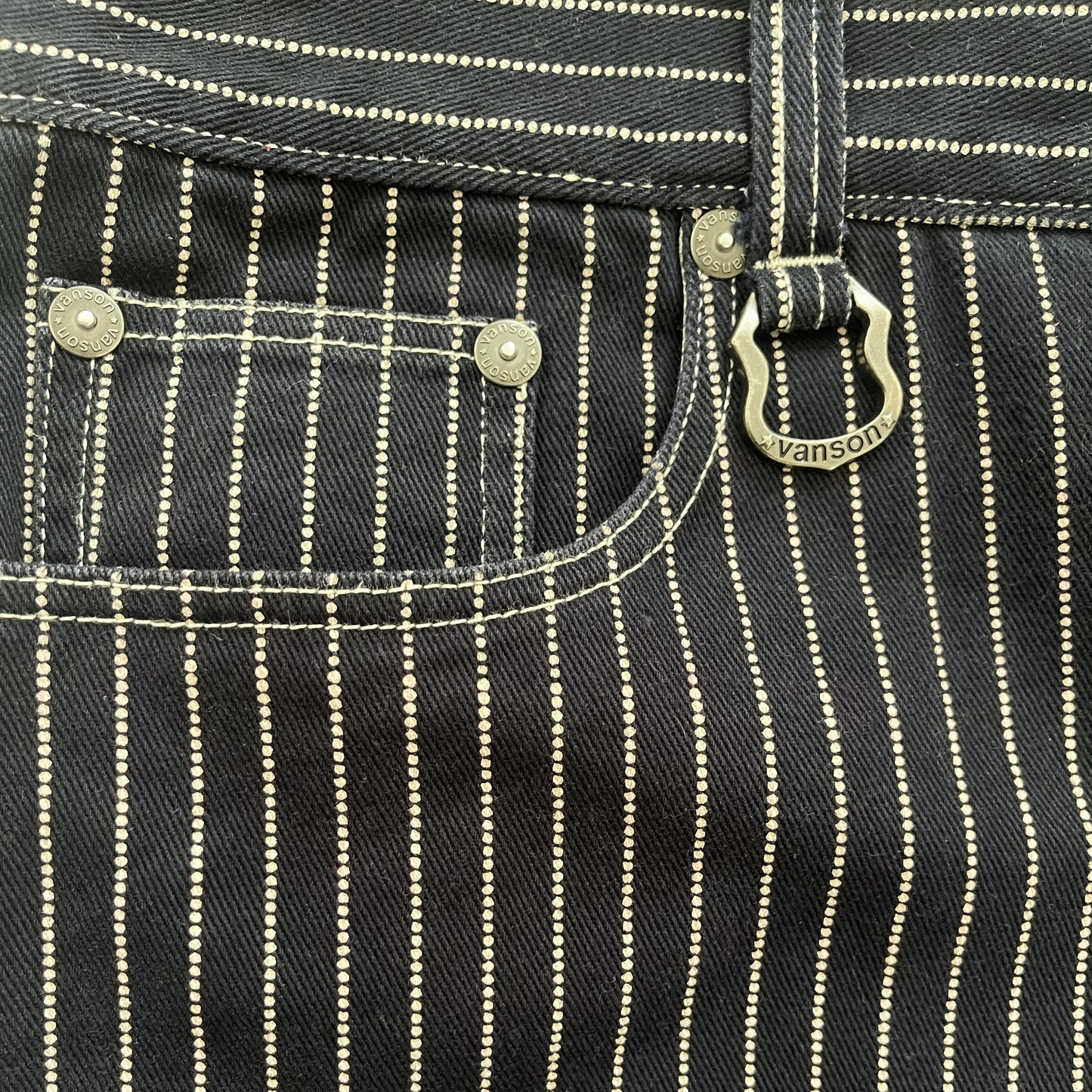 Vanson Leathers Pinstripe Biker Pants