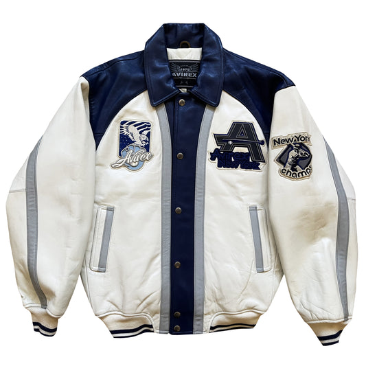 Avirex Champs Leather Varsity Jacket - L