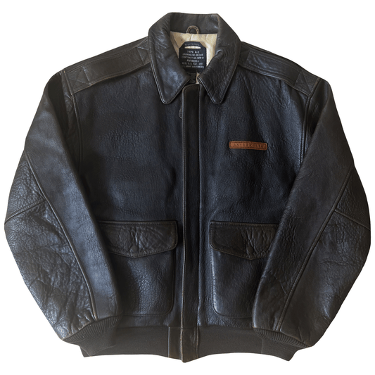 Avirex 'My Aim Is True' 1989 A2 Leather Flight Jacket - M / L