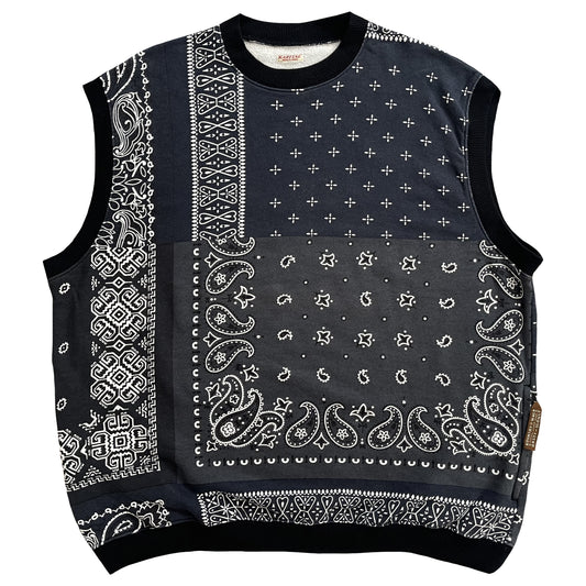 Kapital Bandana Patchwork Sweater Vest
