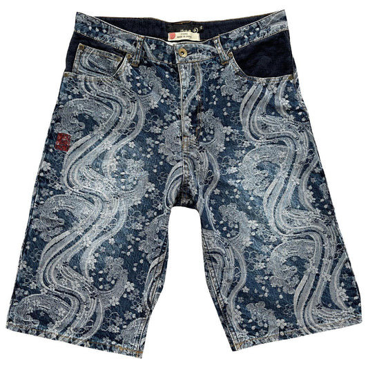 Karakuri Denim Shorts