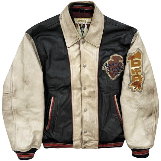 Avirex Leather Varsity Jacket - M