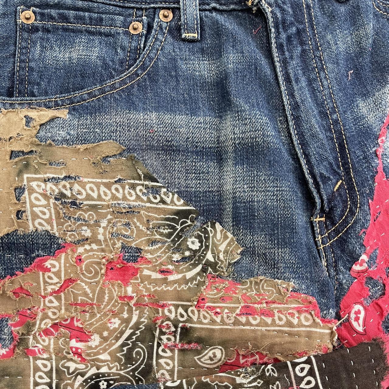 Japanese Boro Sashiko Bandana Jeans Kapital Proleta Re Art