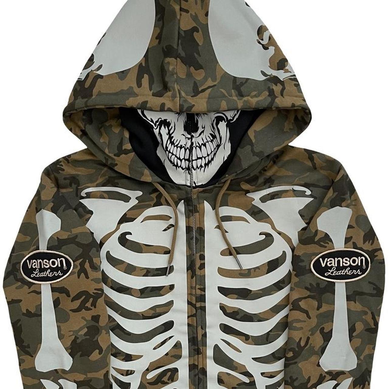 Vanson Leathers Skeleton Hoodie