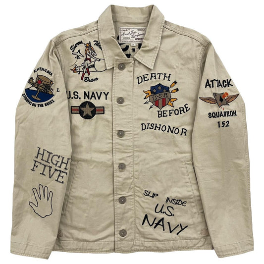 Avirex Embroidered Navy Jacket