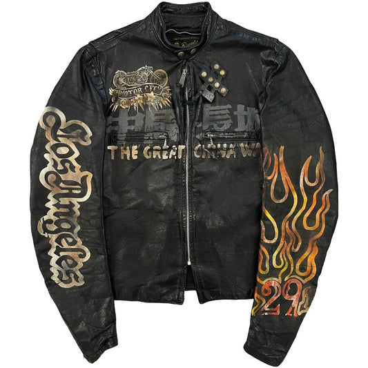 The Great China Wall Leather Biker Jacket
