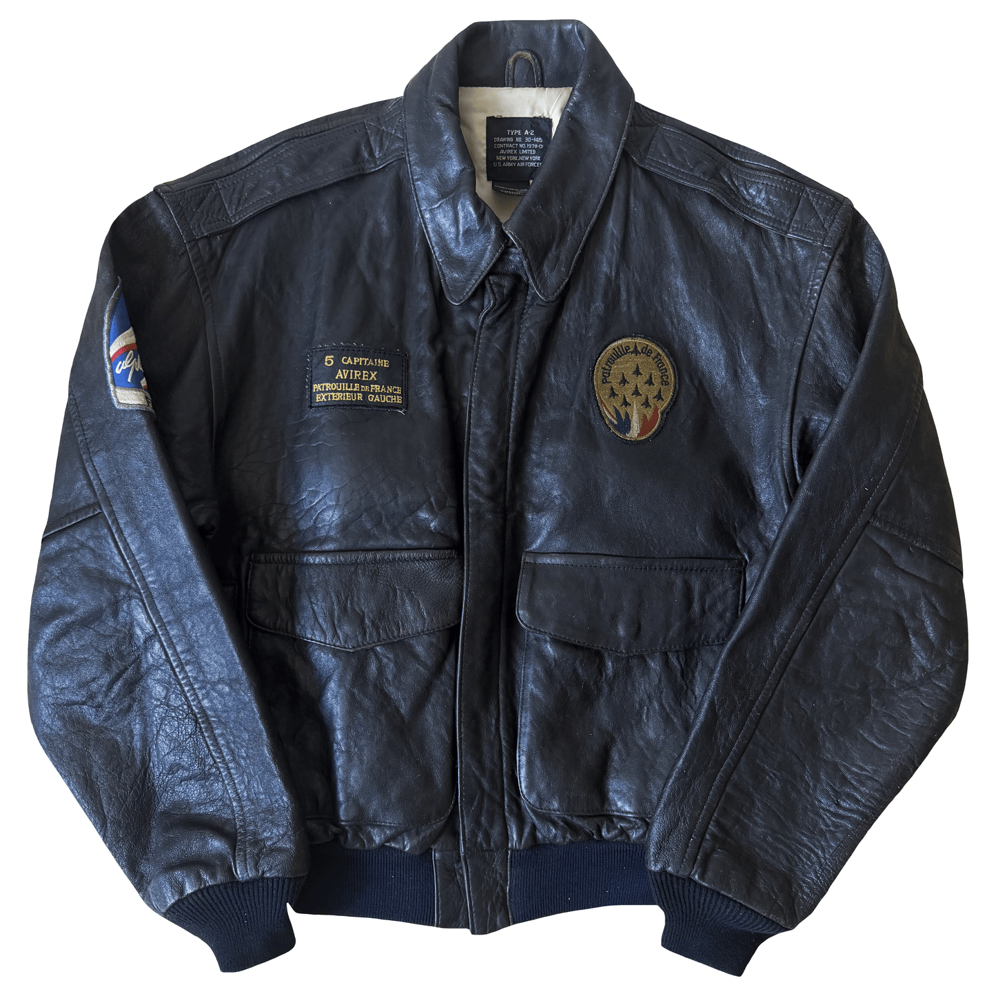 Avirex 1988 'Patrouille de France' A2 Leather Flight Jacket - S / M
