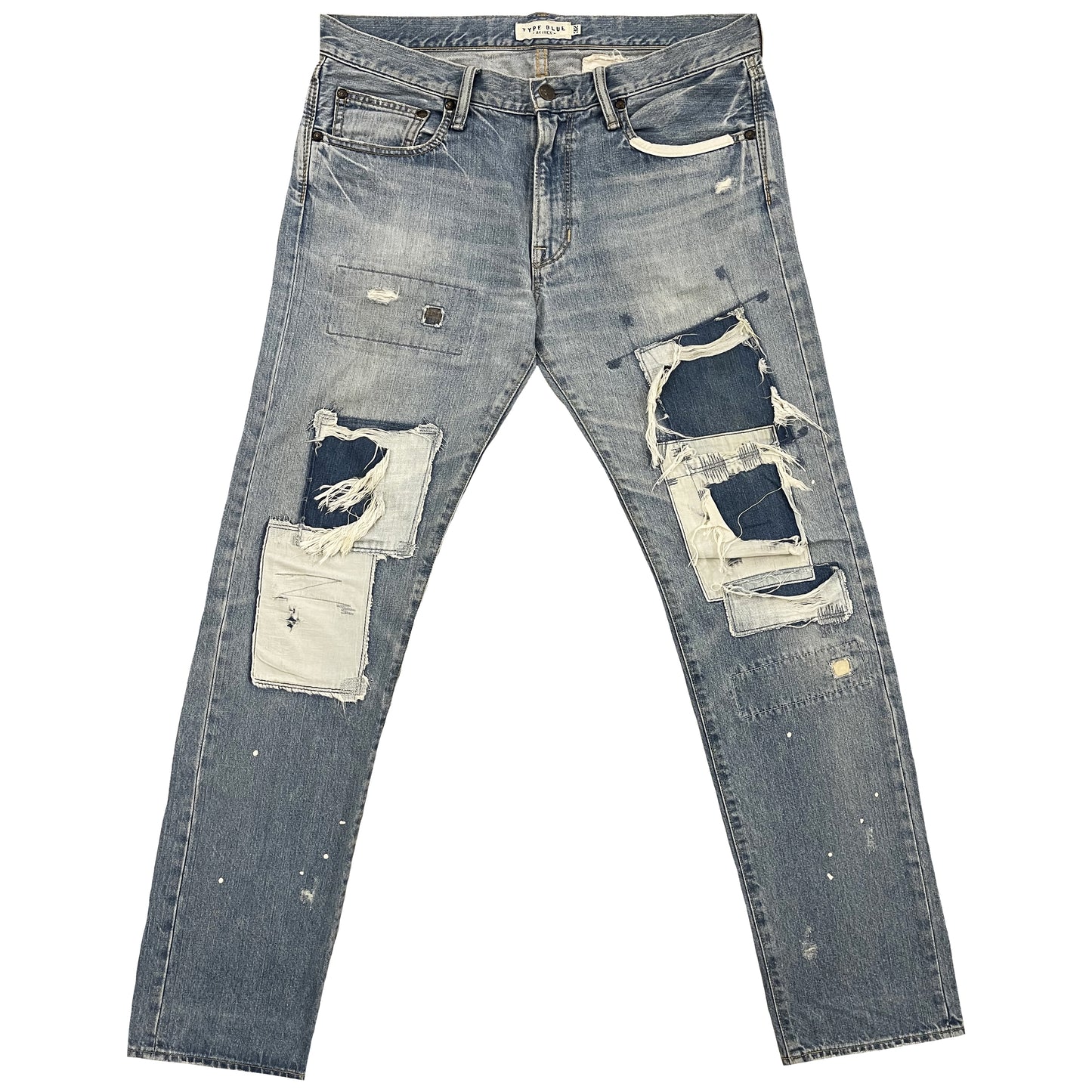 Avirex Type Blue Distressed Boro Jeans - W32"