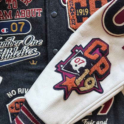 Champion 'Fair and Square Champion' Varsity Jacket - M