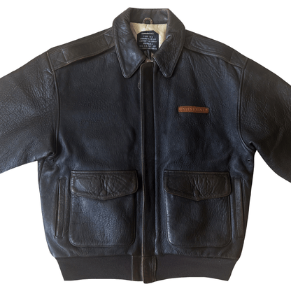 Avirex 'My Aim Is True' 1989 A2 Leather Flight Jacket - M / L