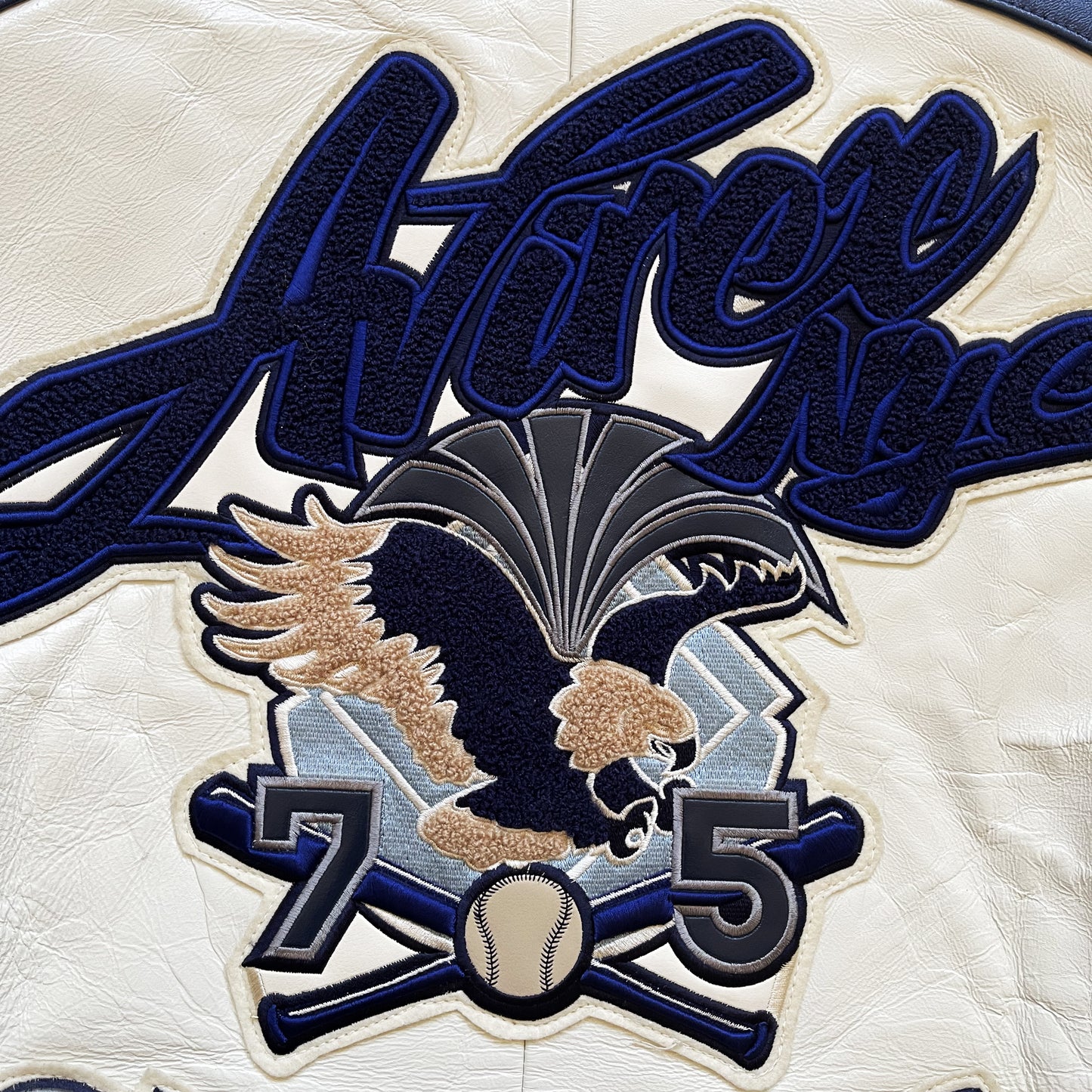 Avirex Champs Leather Varsity Jacket - L