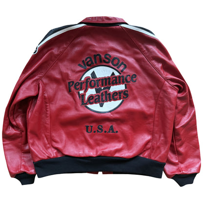 Vanson Leathers Race Team Leather Jacket - XXL