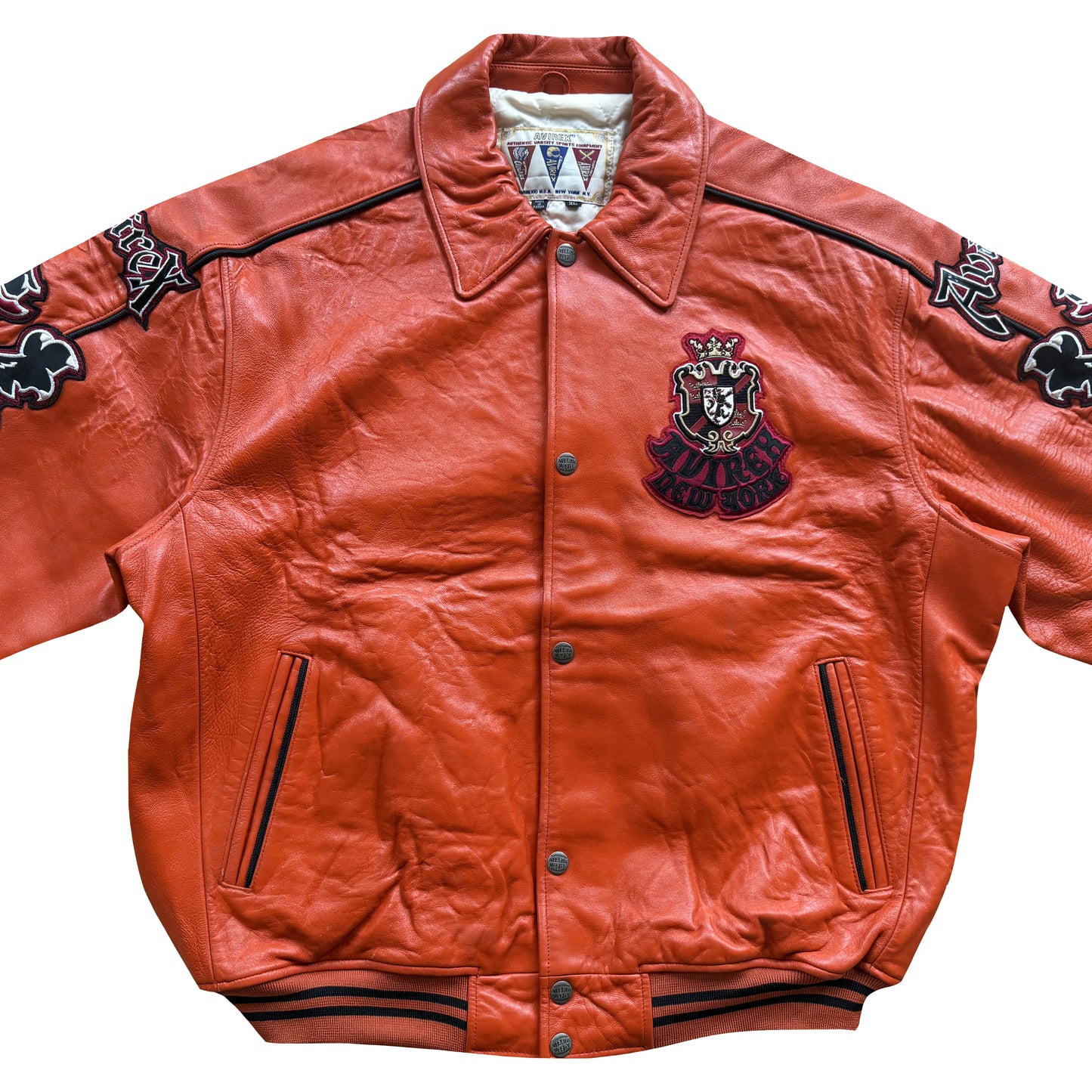 Avirex 'New York Lions' Leather Varsity Jacket - XL
