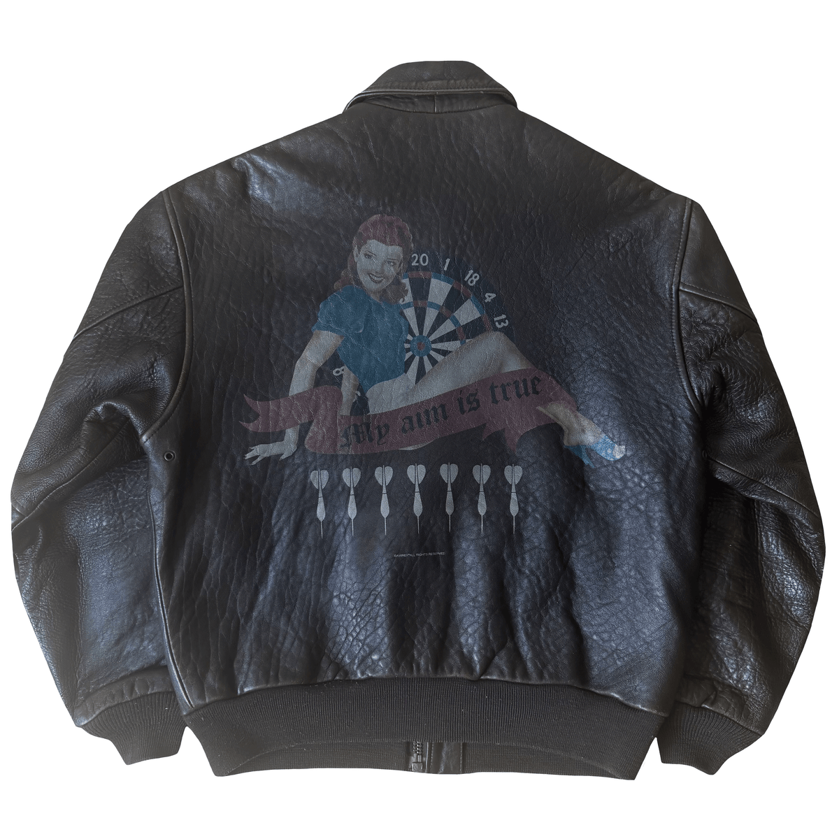 Avirex 'My Aim Is True' 1989 A2 Leather Flight Jacket - M / L