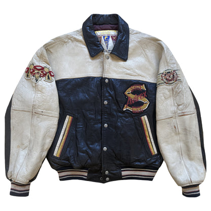 Avirex 'Sioux Chiefs' Leather Varsity Jacket - M